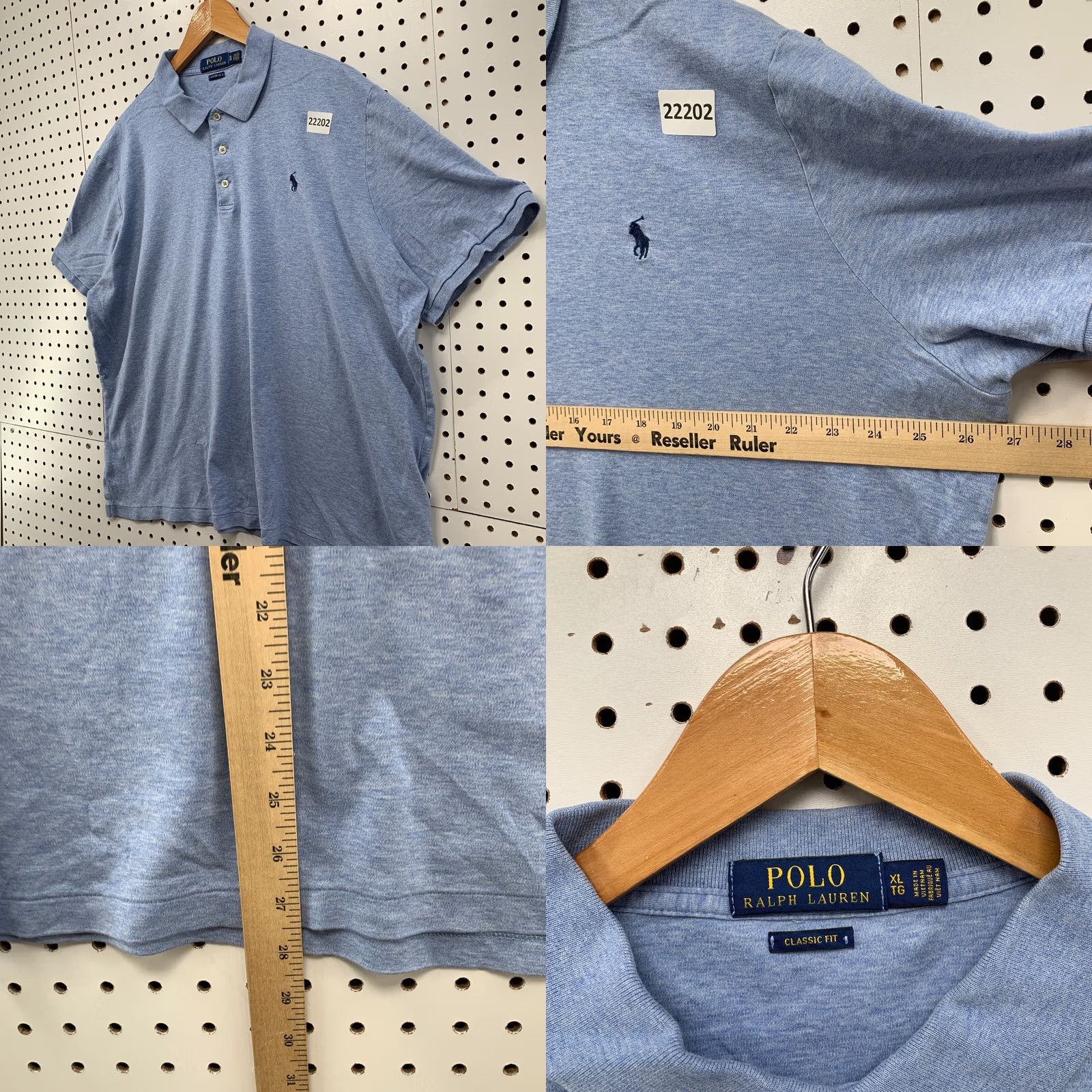 Polo Ralph Lauren Polo Ralph Lauren Polo Shirt Blue Classic Fit Mens XL Short Sleeve 27x27.5 Size US XL / EU 56 / 4 - 8 Thumbnail