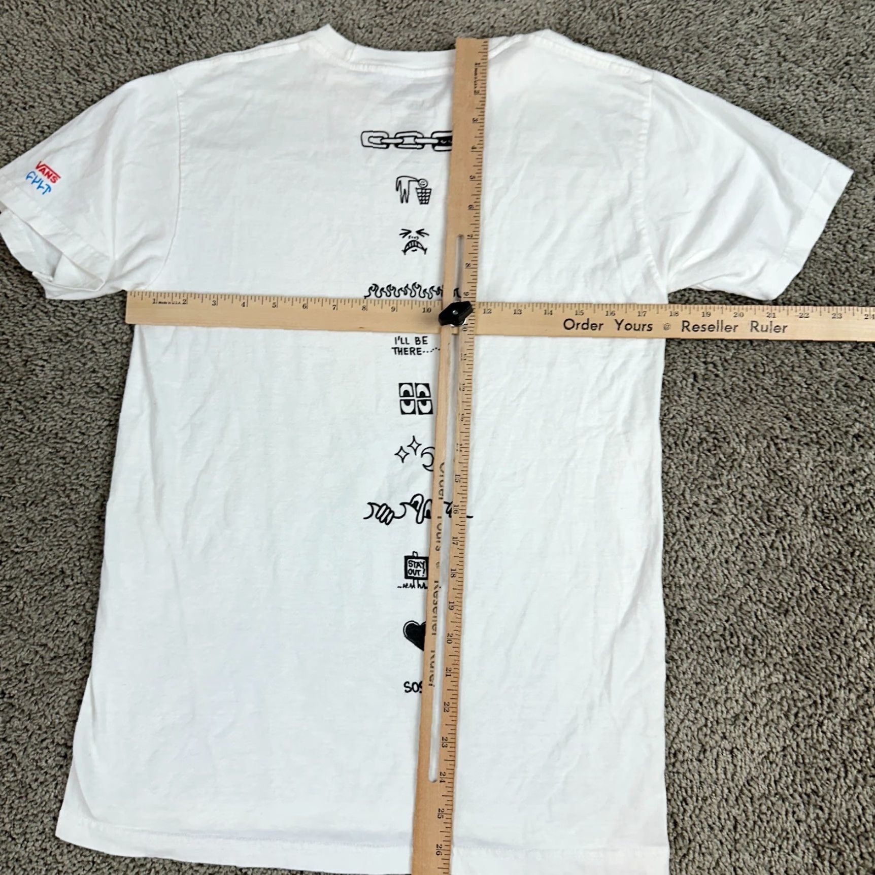 Vans VANS Shirt Mens Small White CULT Send Rescue Skater Short Sleeve Shirt Mens Small White Size US S / EU 44-46 / 1 - 5 Thumbnail