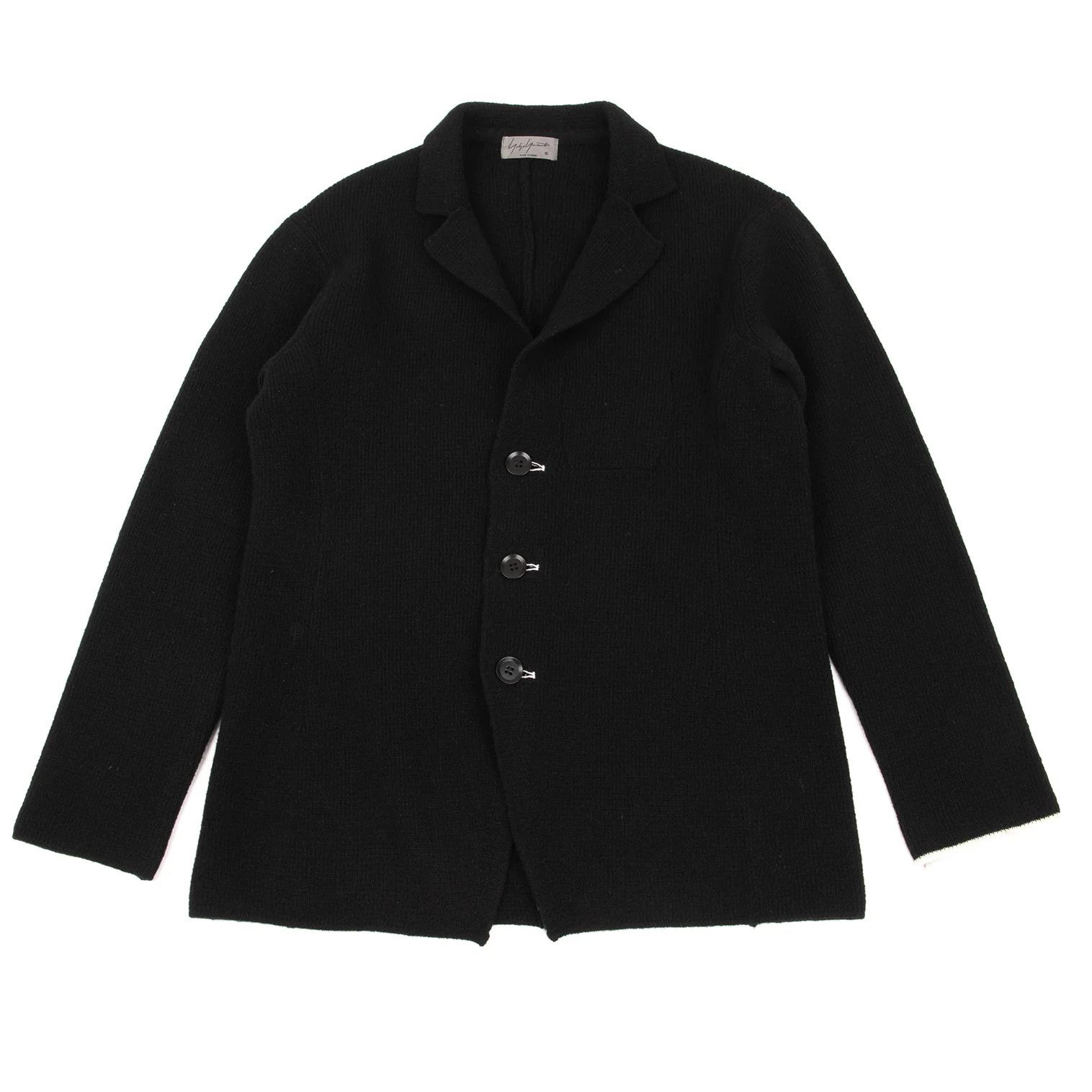 Yohji Yamamoto Yohji Yamamoto Wool Knit Blazer Black 3 Size US L / EU 52-54 / 3 - 1 Thumbnail
