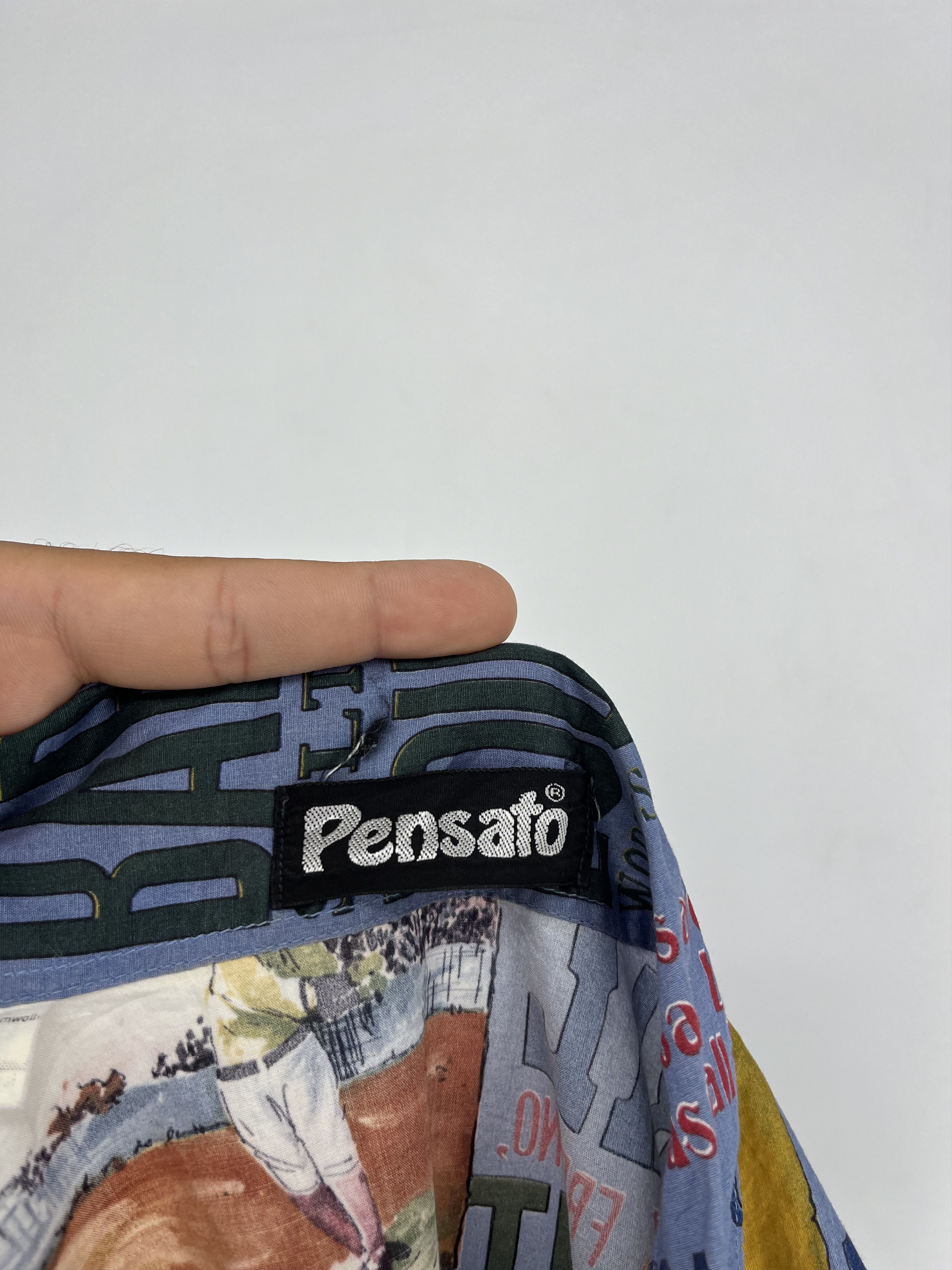 Other Vintage 90s Pensato Print Baseball Hawaiian Button Shirt Size US M / EU 48-50 / 2 - 12 Thumbnail