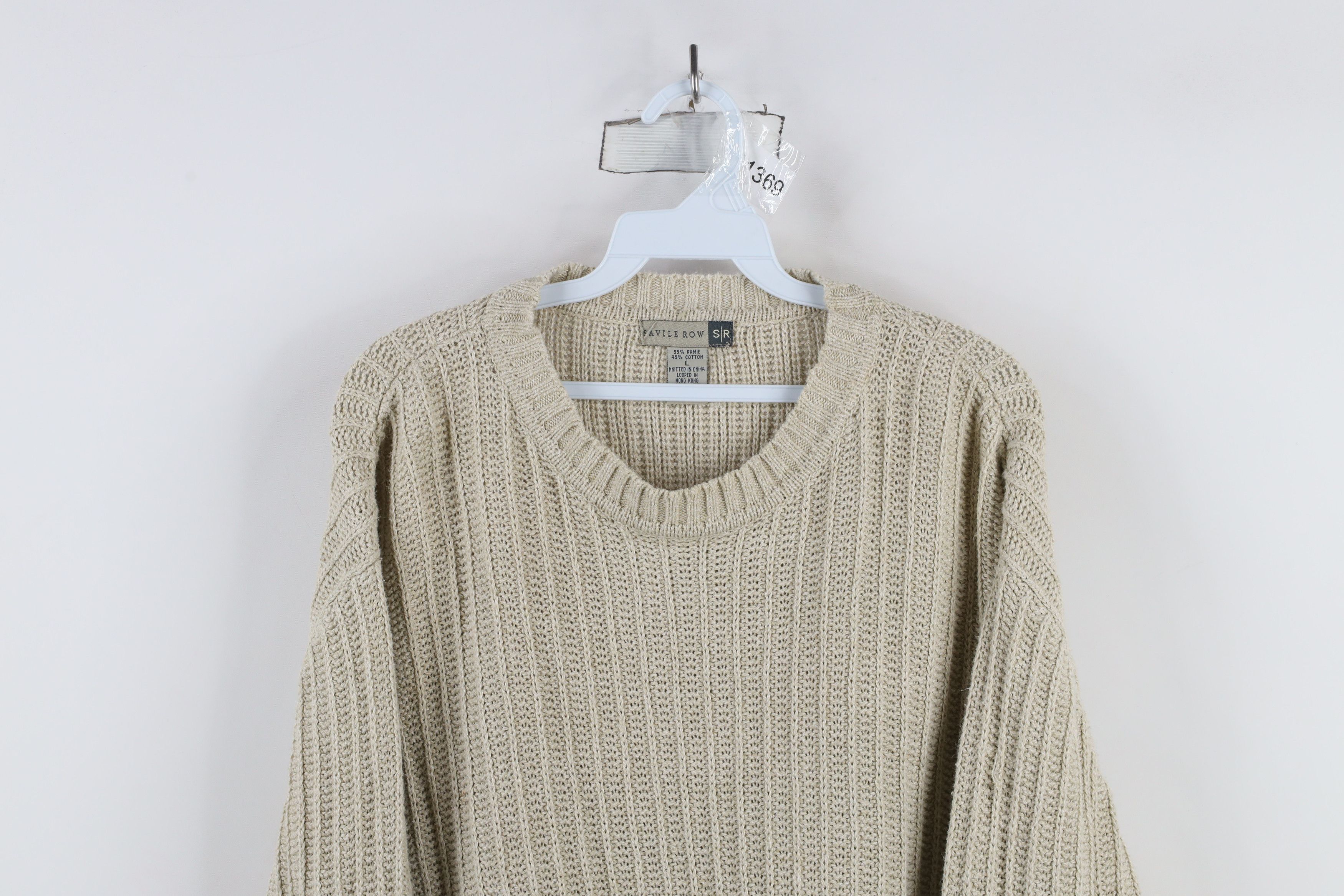 Vintage Vintage 90s Streetwear Chunky Ribbed Knit Crewneck Sweater Size US L / EU 52-54 / 3 - 2 Thumbnail