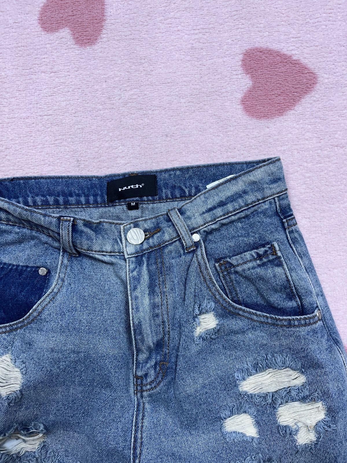 Japanese Brand ➕ NUTH distressed baggy jeans trashed y2k balenciaga vibes Size 28" / US 6 / IT 42 - 3 Thumbnail