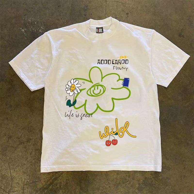 Vintage White washed vintage floral print t-shirt Size US M / EU 48-50 / 2 - 1 Thumbnail