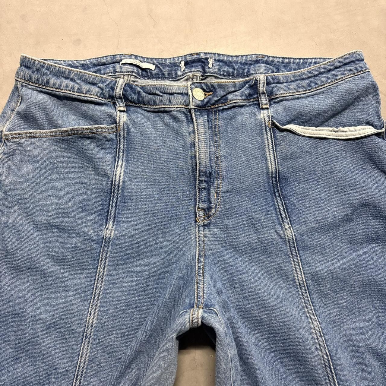 Vintage Crazy Vintage Y2K/2000s Super Baggy Super Wideleg Skater Streetwear JNCO Style Medium Blue Wash Denim Jeans! Size US 38 / EU 54 - 3 Thumbnail