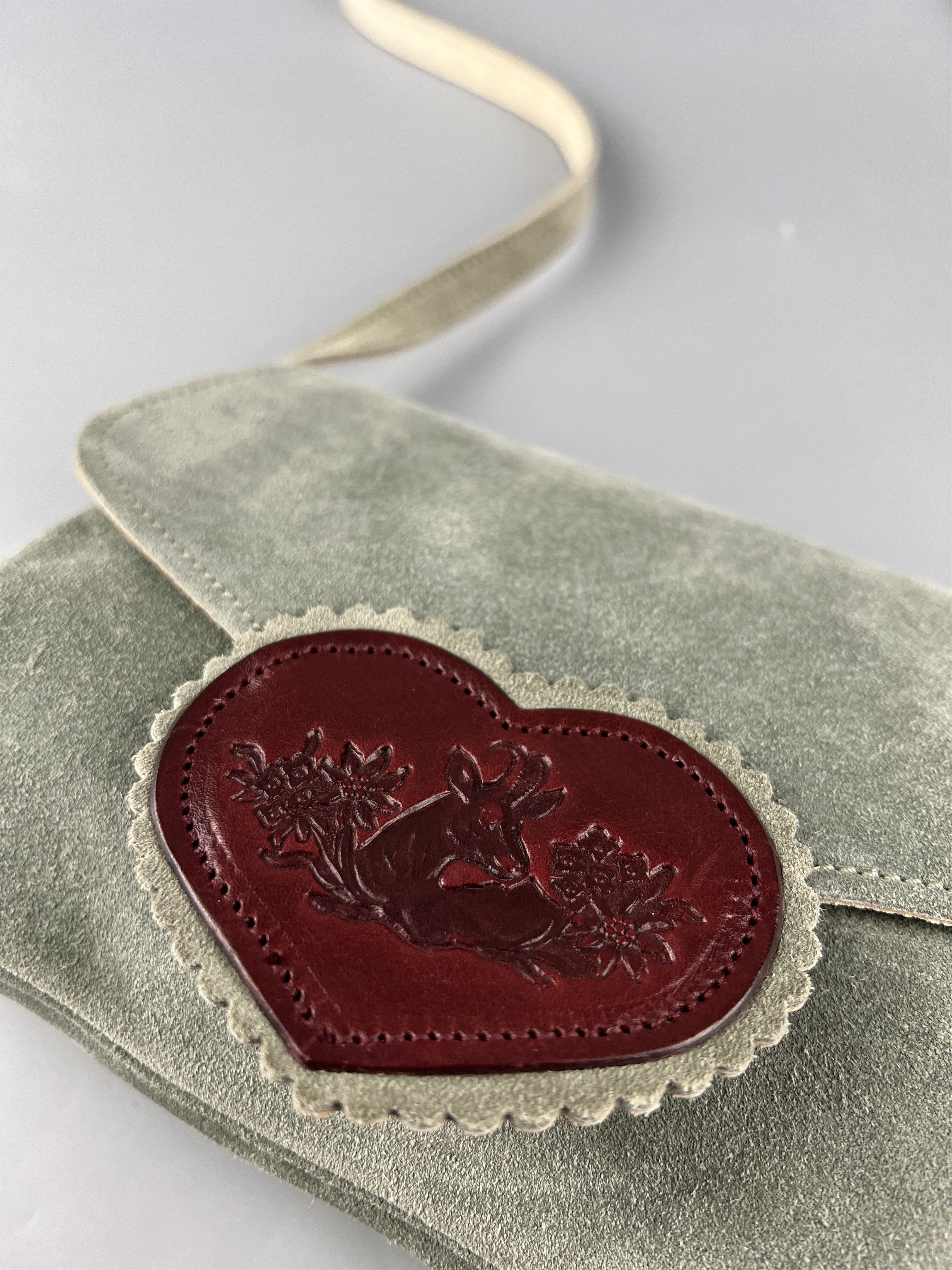 Handmade × Leather Töpfer Handmade in Bavaria Rare Vintage Suede Crossbody Bag Size ONE SIZE - 7 Thumbnail
