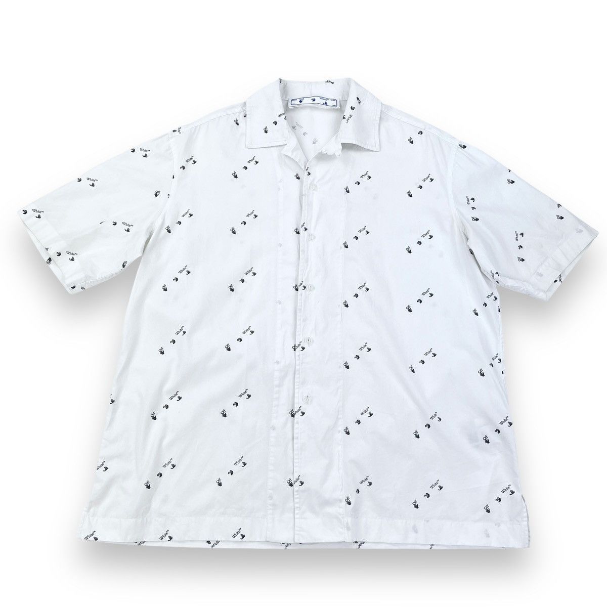 Off-White Off-White Repeat Logo White Shirt Size US M / EU 48-50 / 2 - 2 Thumbnail
