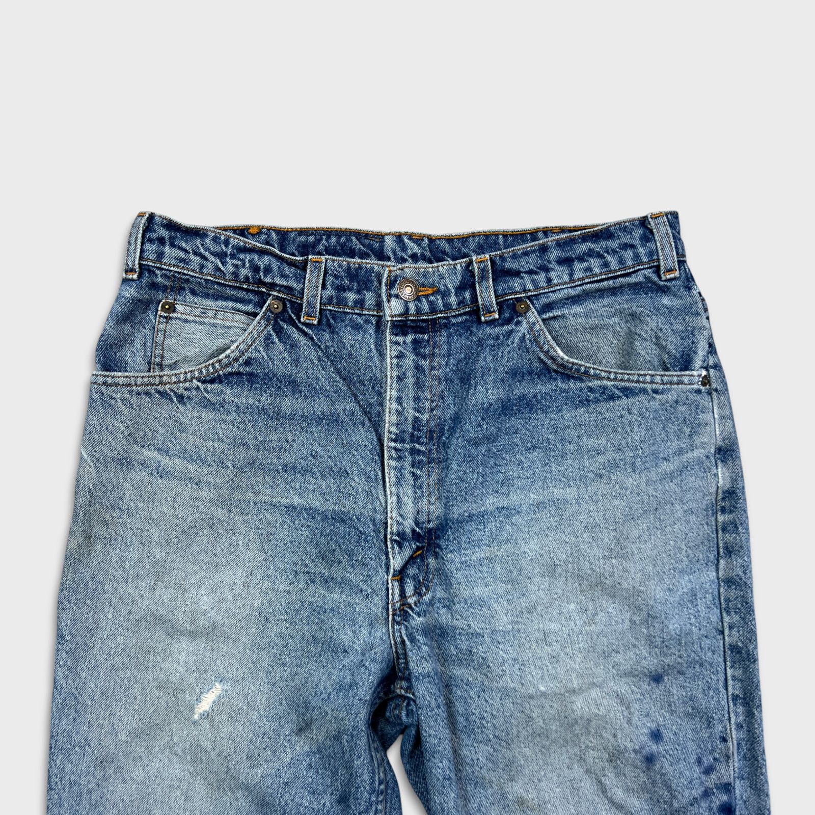 Levi's × Vintage Vintage 619 Levi's Jeans 33x26 Orange Tab Faded 90s Denim Size US 33 - 2 Thumbnail