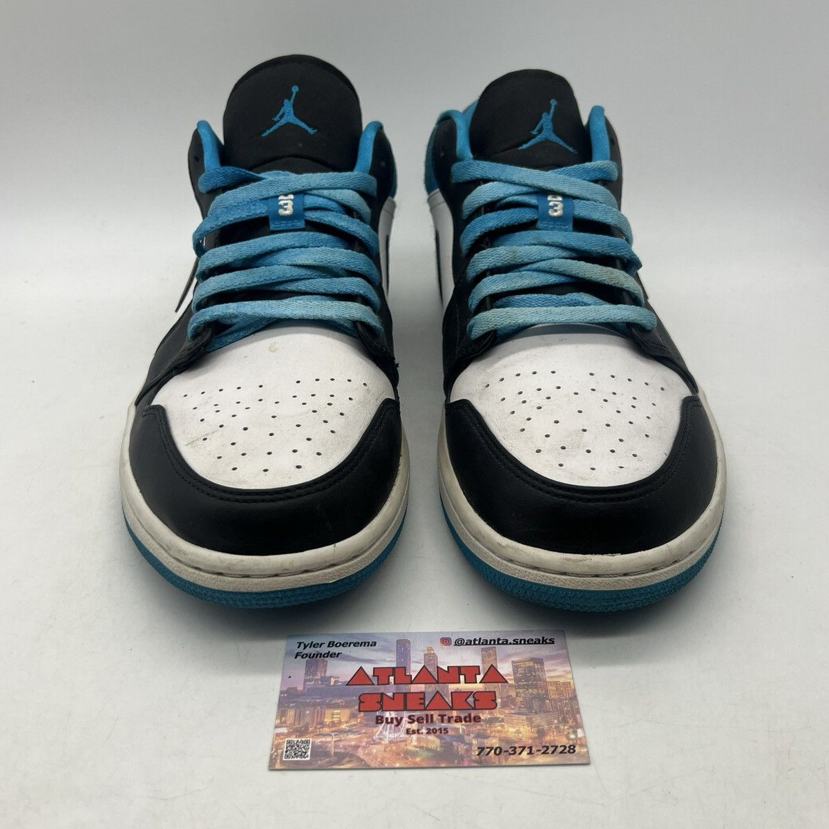 Nike Air Jordan 1 low laser blue Size US 12 / EU 45 - 2 Thumbnail