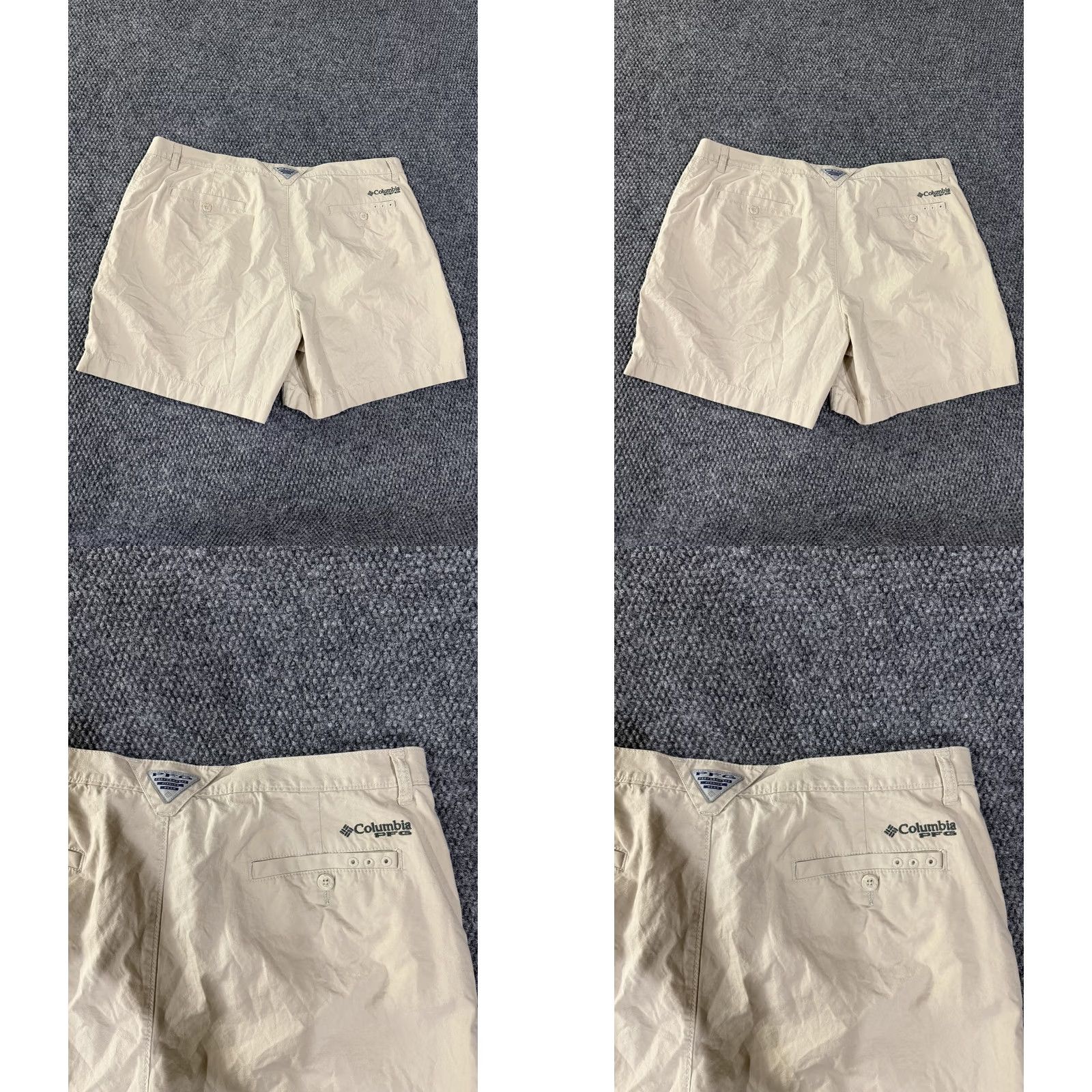 Vintage Columbia Mens PFG Shorts 38 Beige Canvas Chino 7 Inch Fishing Casual Cotton Shirt? Size US 38 / EU 54 - 8 Thumbnail