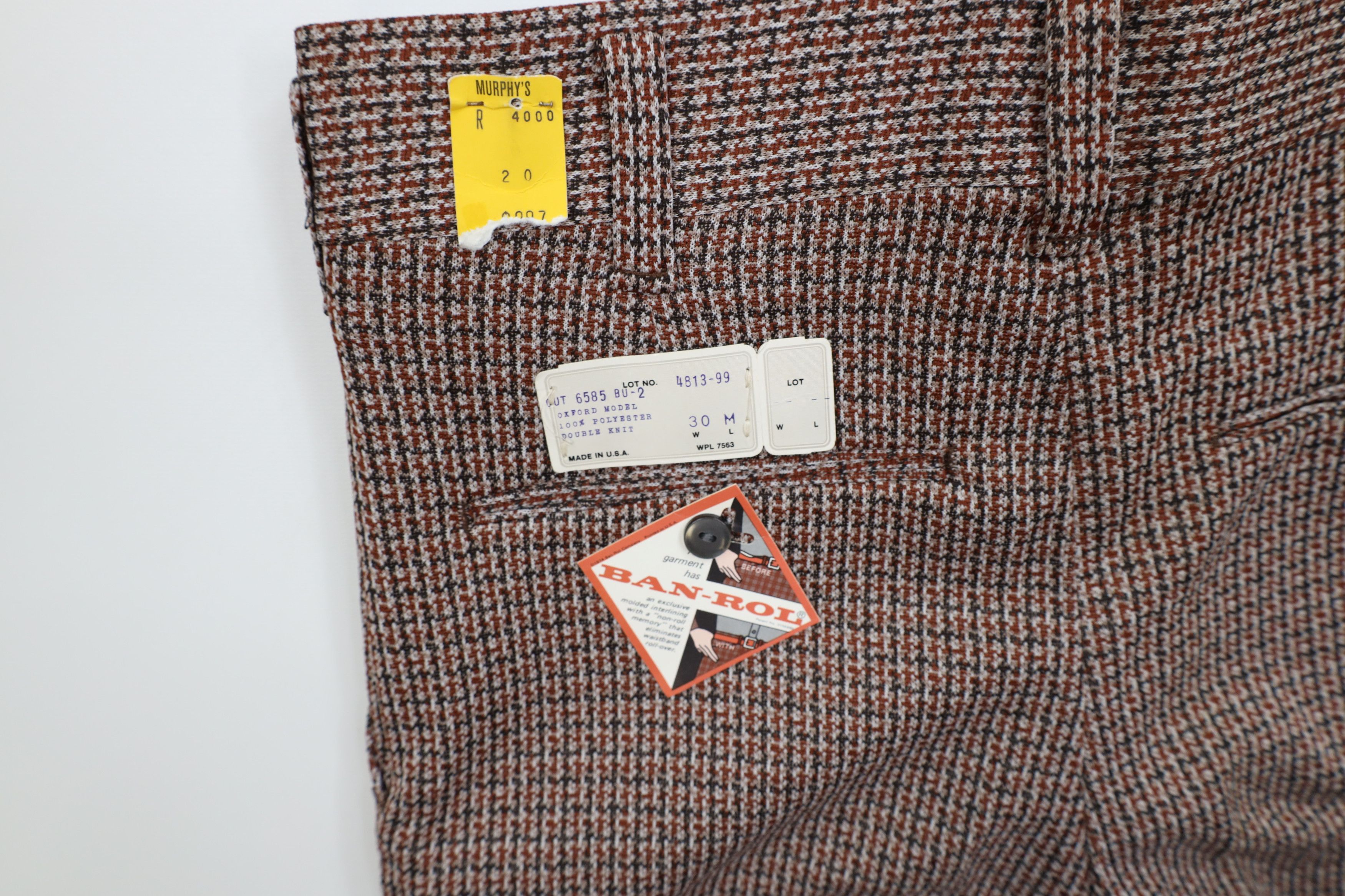 Vintage Deadstock Vintage 70s Streetwear Knit Wide Leg Pants USA Size US 30 / EU 46 - 11 Thumbnail