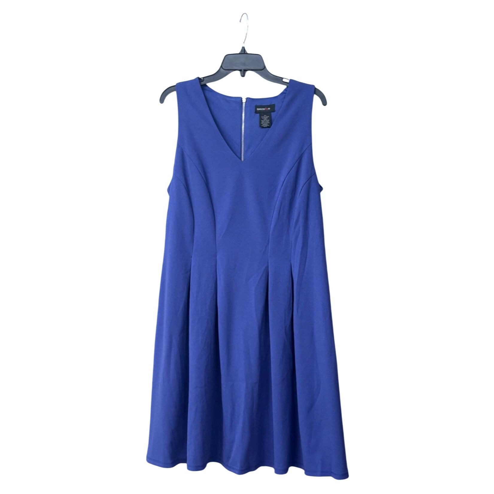 Other Teeze Me Juniors' Plus Double V-Neck Fit & Flare Dress, Coba Size 3XL / US 20-22 - 4 Thumbnail