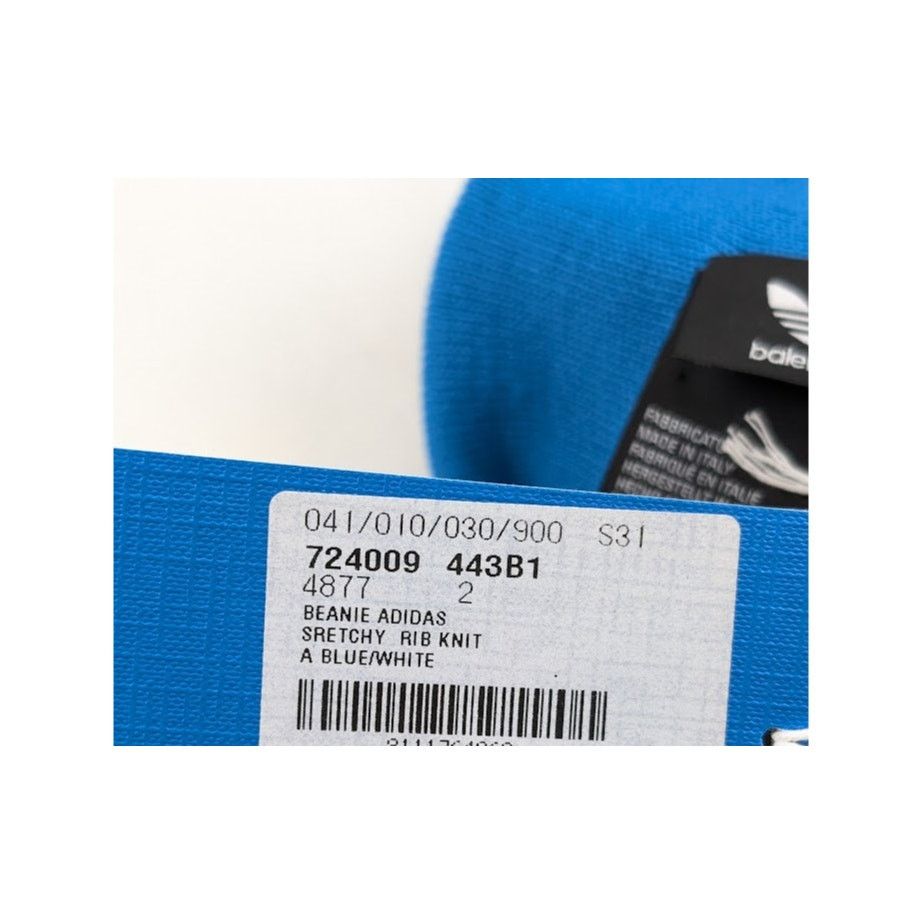 Adidas × Balenciaga o1rshd1 Size: OS / Sretchy Rib Knit Beanie / Hat Blue/White Size ONE SIZE - 12 Thumbnail