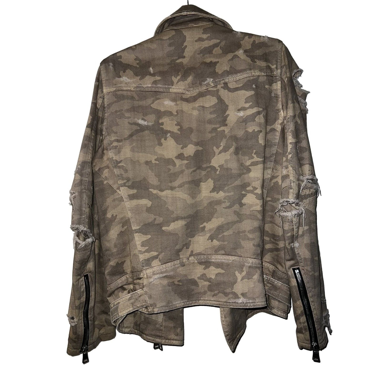 Balmain Balmain Destroyed Camouflage Print Biker Jacket Size US M / EU 48-50 / 2 - 5 Thumbnail