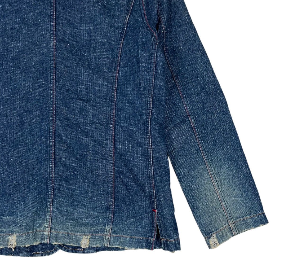 Japanese Brand Japanese Brand Cube Sugar Distressed Style Denim Jacket Size US S / EU 44-46 / 1 - 9 Thumbnail