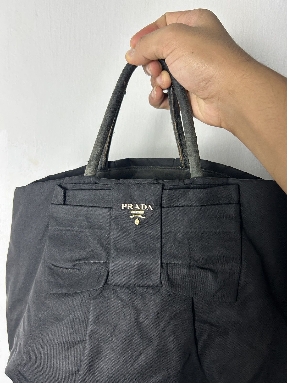 Prada Vintage Prada black ribbon tote bag Size ONE SIZE - 2 Thumbnail