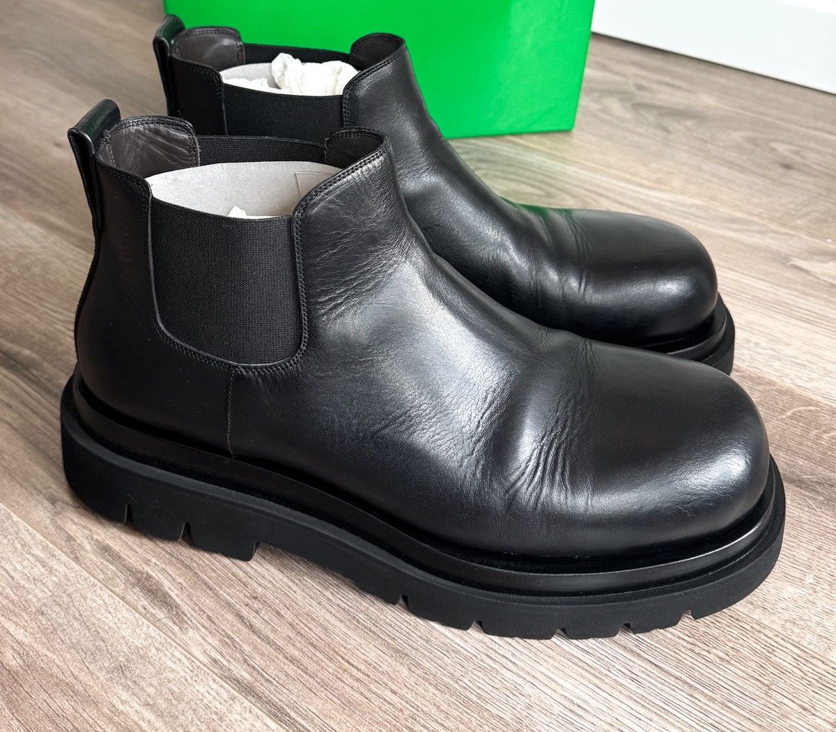 Bottega Veneta Men’s Bottega Veneta Lug Chelsea boots black leather 13 US Size US 13 / EU 46 - 5 Thumbnail