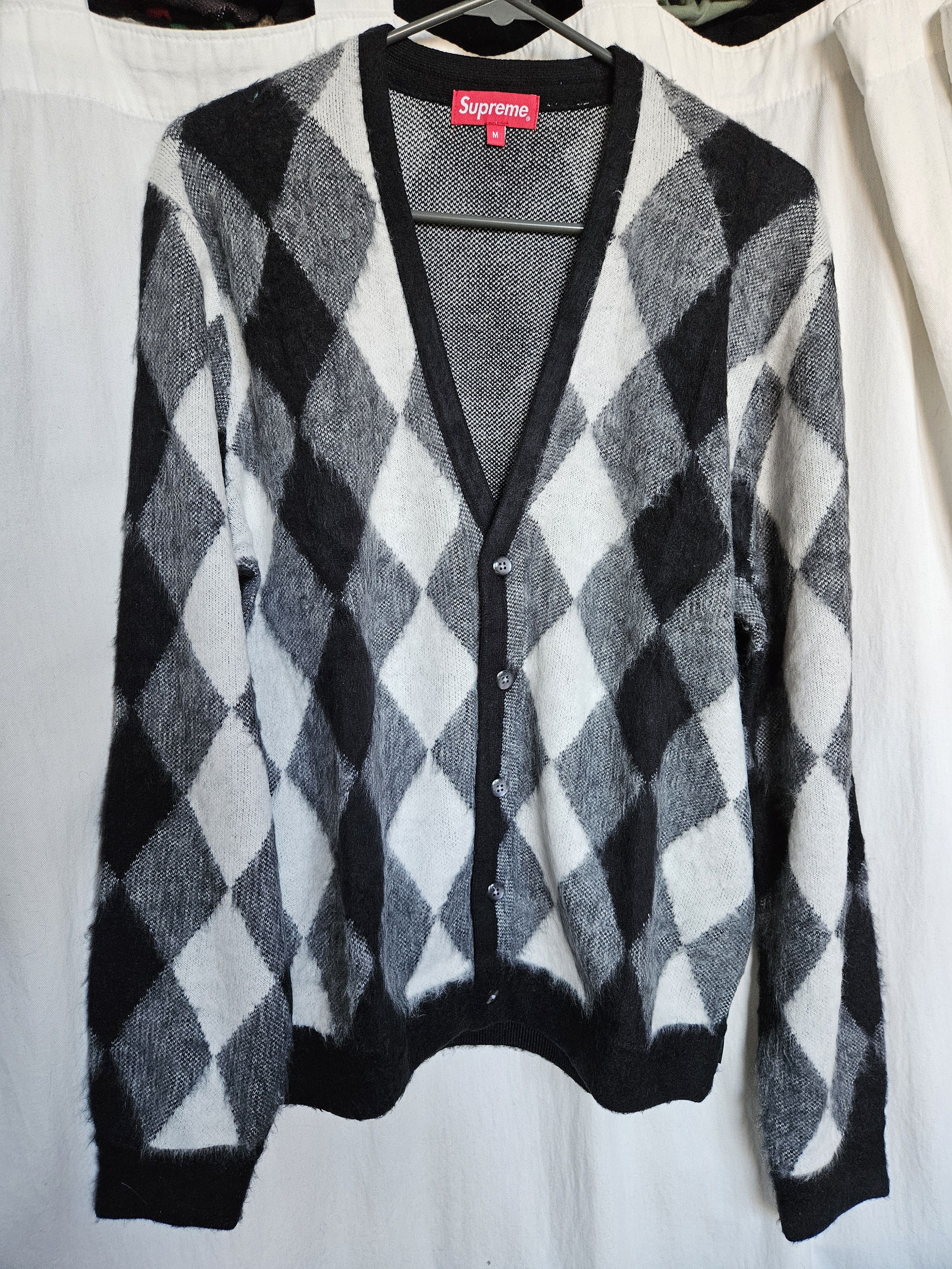 Supreme Supreme *SAMPLE* Cardigan Brushed Argyle White Medium SS18 Size US M / EU 48-50 / 2 - 2 Thumbnail