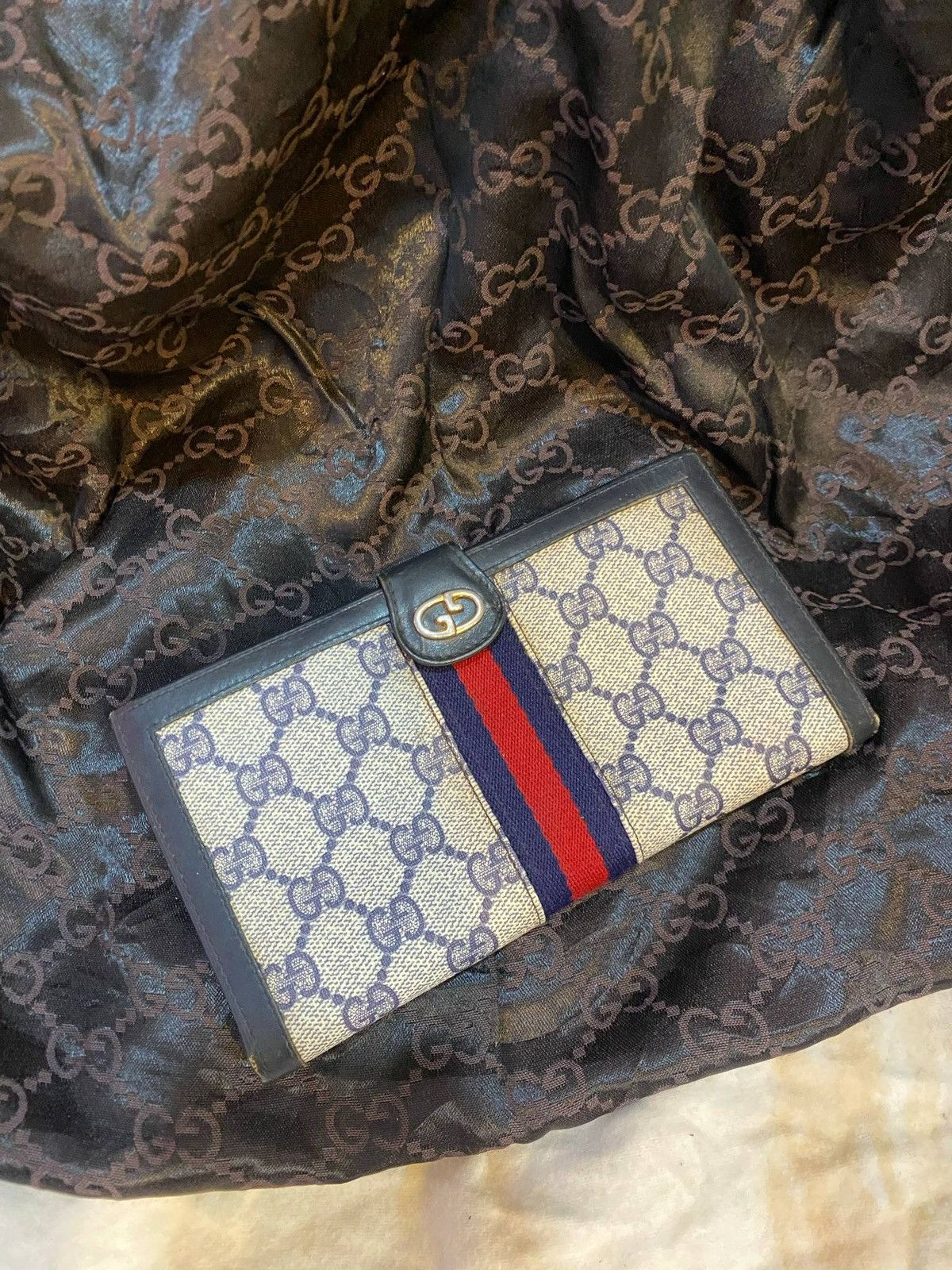 Gucci Vintage Gucci Trifold Long Wallet Size ONE SIZE - 8 Thumbnail