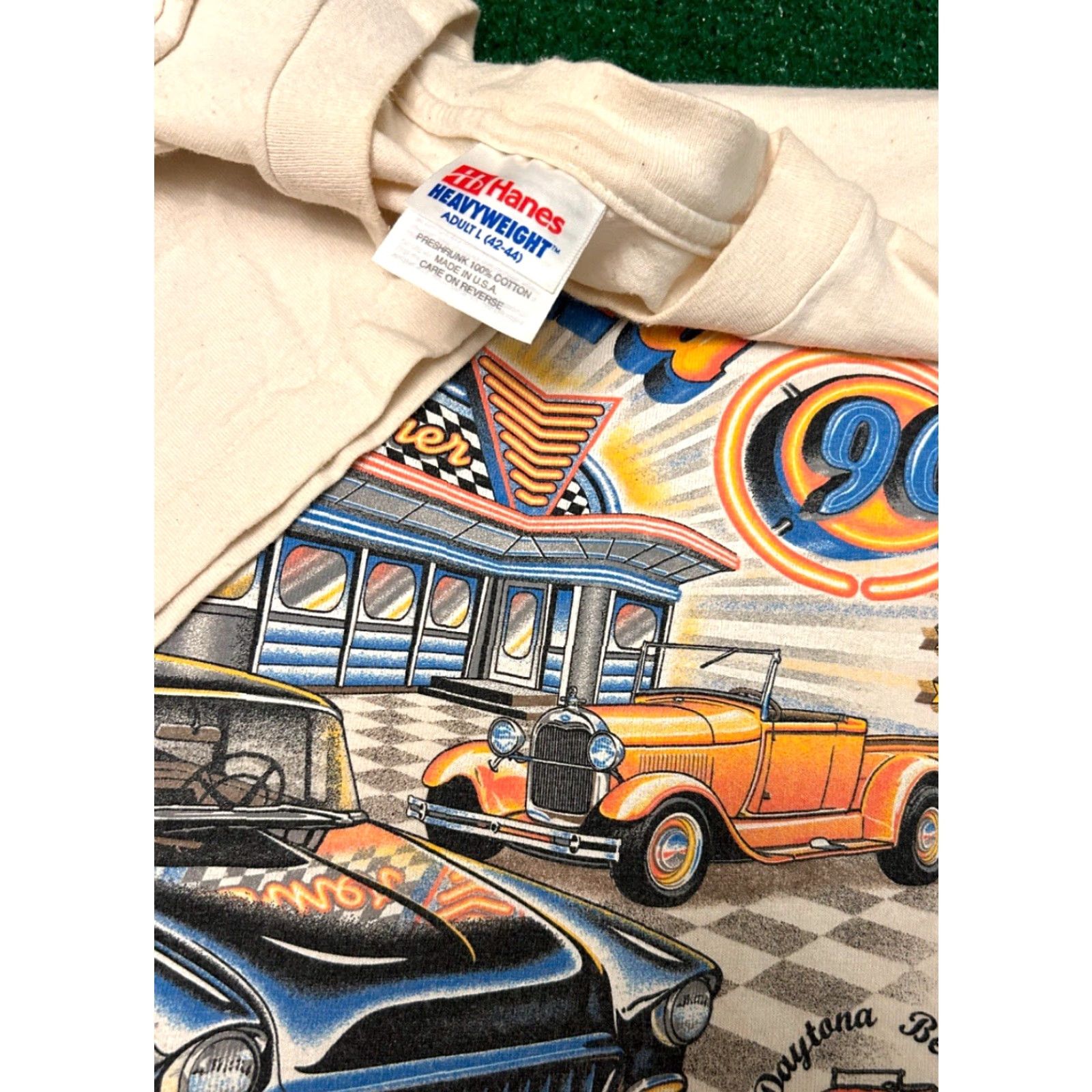 NASCAR VINTAGE 90s Daytona Turkey Run 1996 Classic Car NASCAR Racing VTG Shirt Mens L Size US L / EU 52-54 / 3 - 2 Thumbnail