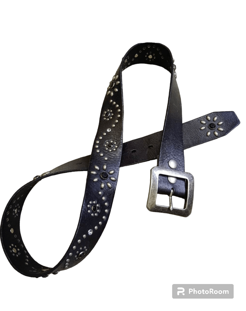 Leather BUONA STUDDED LEATHER BELT(SIZE 28-33 INCH) Size ONE SIZE - 1 Thumbnail