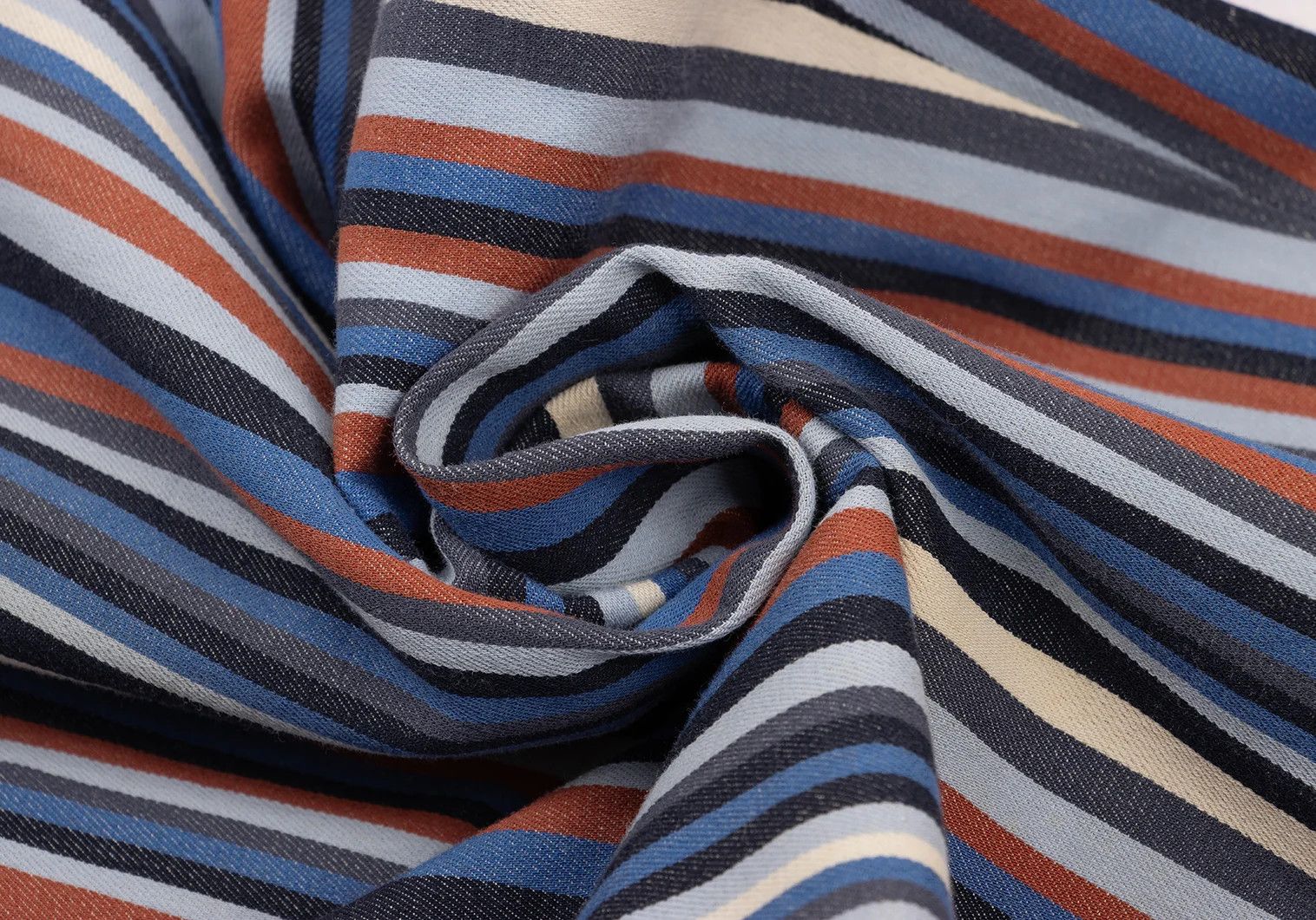 Issey Miyake Cotton Stripe Pants in Blue Multi, Size L Size US 38 / EU 54 - 15 Thumbnail