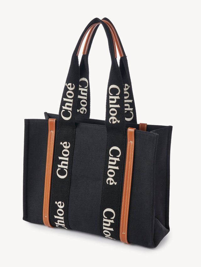 Chloe oc11z0525 Size: OS / Woody Tote Bag in Black/Brown Size ONE SIZE - 3 Thumbnail