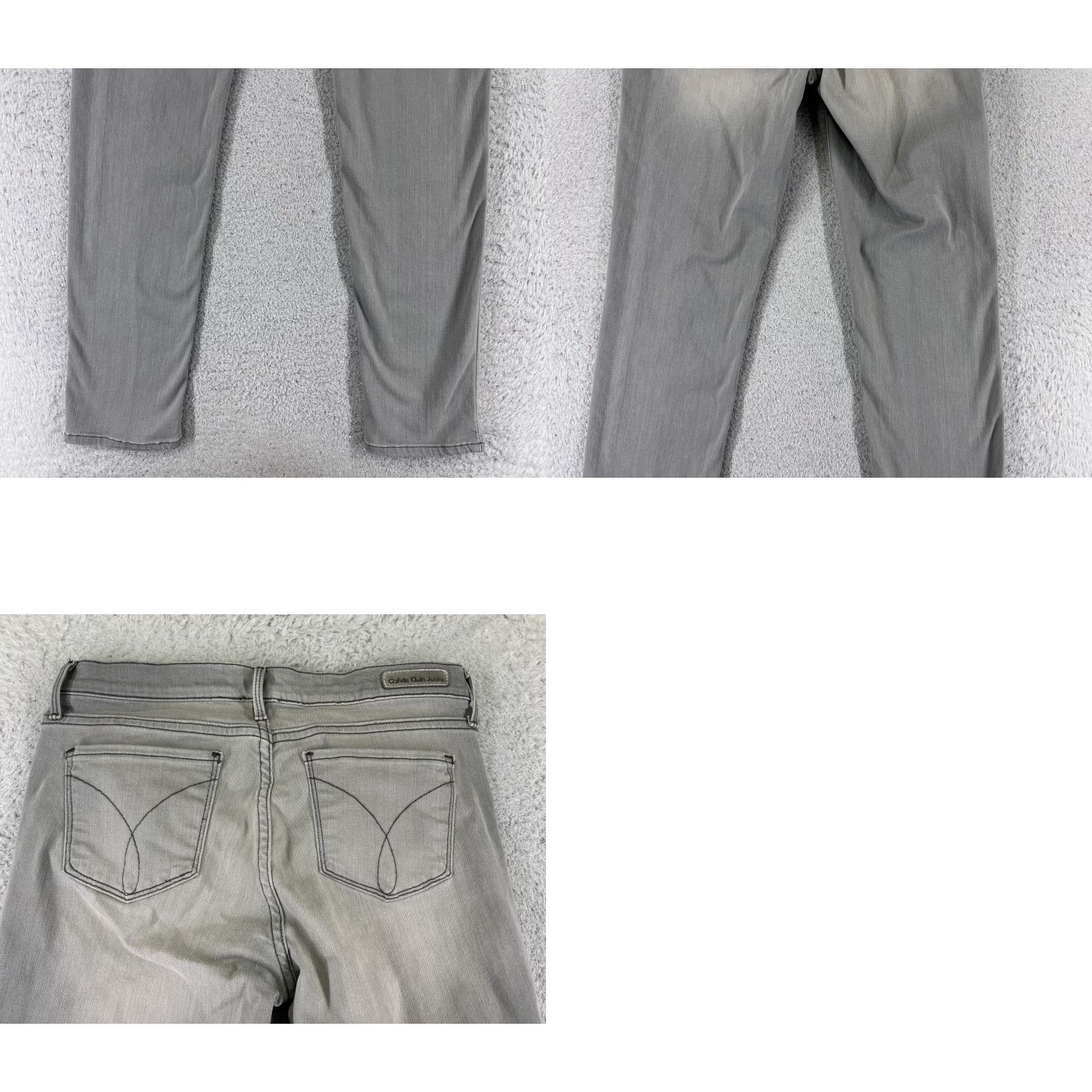 Calvin Klein Calvin Klein Jeans Women 10 Gray Denim Mid Ultimate Skinny Cotton 29x31 Pants Size 32" / US 10 / IT 46 - 10 Thumbnail