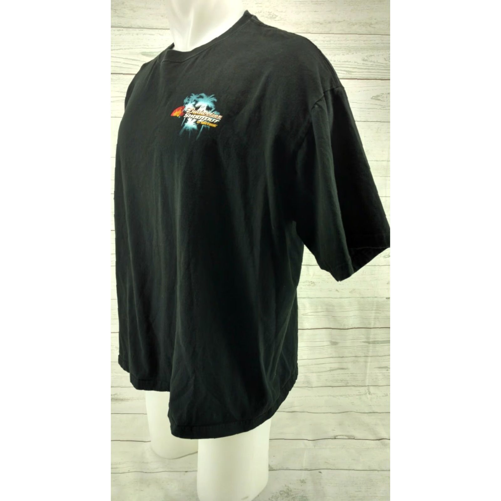 Vintage Budweiser Shootout Daytona 2007 Nascar T-shirt Mens Large Black Short Sleeve Size US L / EU 52-54 / 3 - 3 Thumbnail