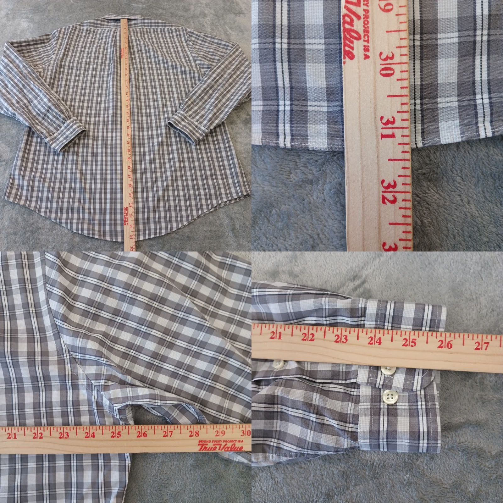 Brooks Brothers Brooks Brothers Shirt Mens XL Gray Plaid Long Sleeve Button Down Slim Fit Size US XL / EU 56 / 4 - 8 Thumbnail