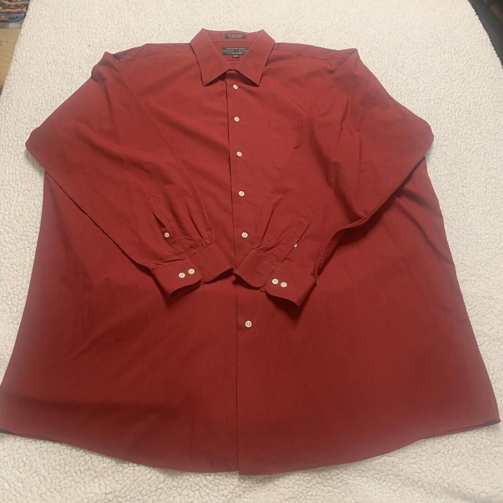 Alexander Julian Alexander Julian Men's 3XLT Shirt Long Sleeve Red Wine Size US XXL / EU 58 / 5 - 5 Thumbnail