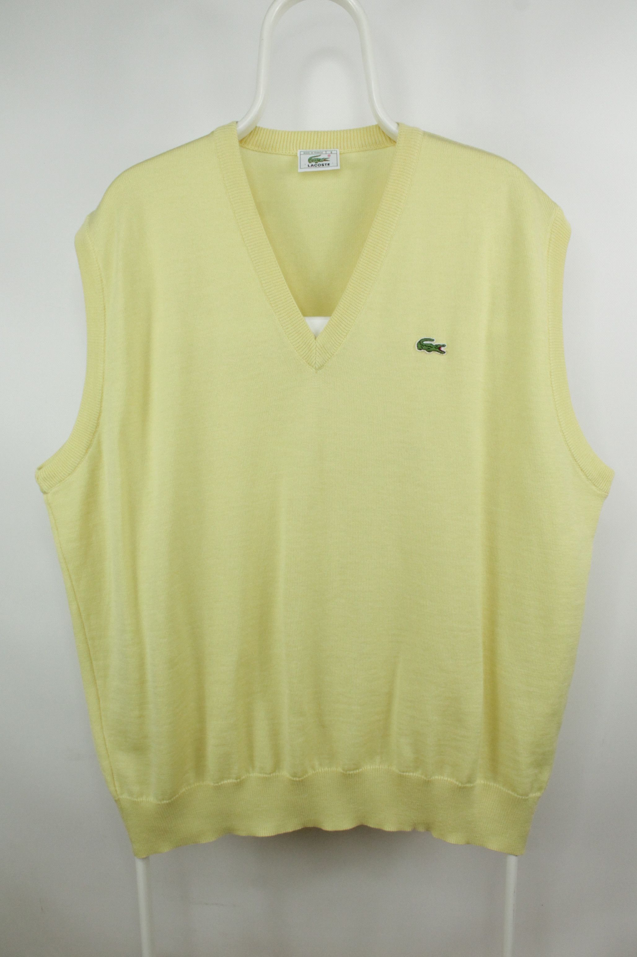 Lacoste Vintage Lacoste Knit Yellow Wool Vest Sweater Men's Size US XXL / EU 58 / 5 - 1 Thumbnail