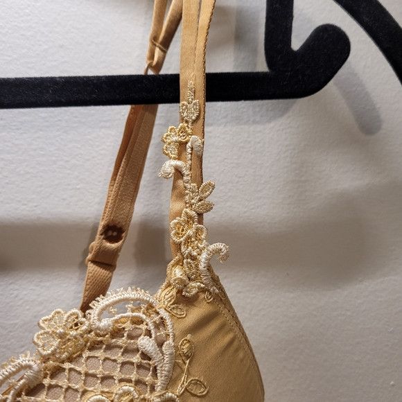 Other Lise Charmel Vintage Golden Floral Bra - 36b Size ONE SIZE - 3 Thumbnail