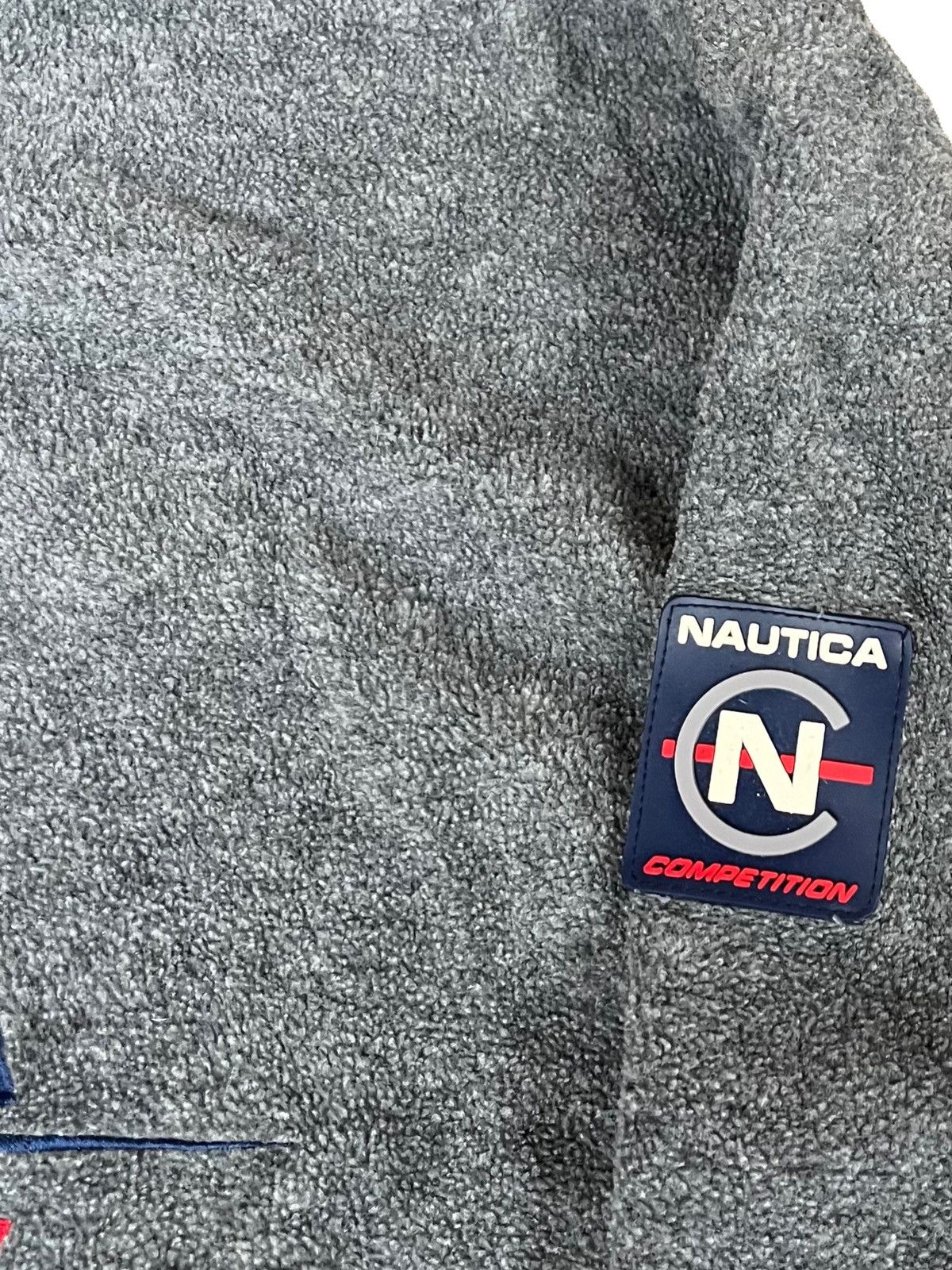 Nautica × Vintage Vintage 90s Nautica Grey Fleece Size US XL / EU 56 / 4 - 4 Thumbnail