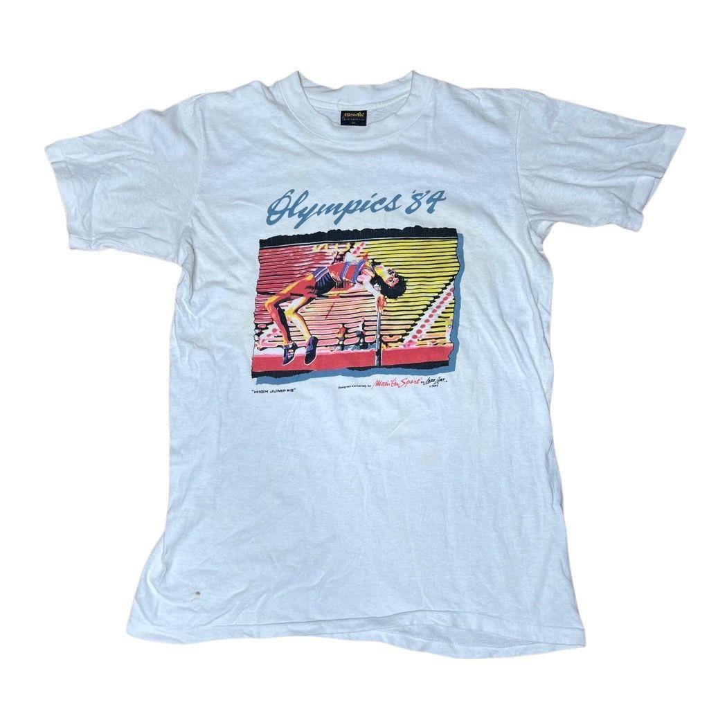 Levi's × Vintage Vintage 80s Levi’s Olympics High Jump T Shirt Medium Size US M / EU 48-50 / 2 - 2 Thumbnail