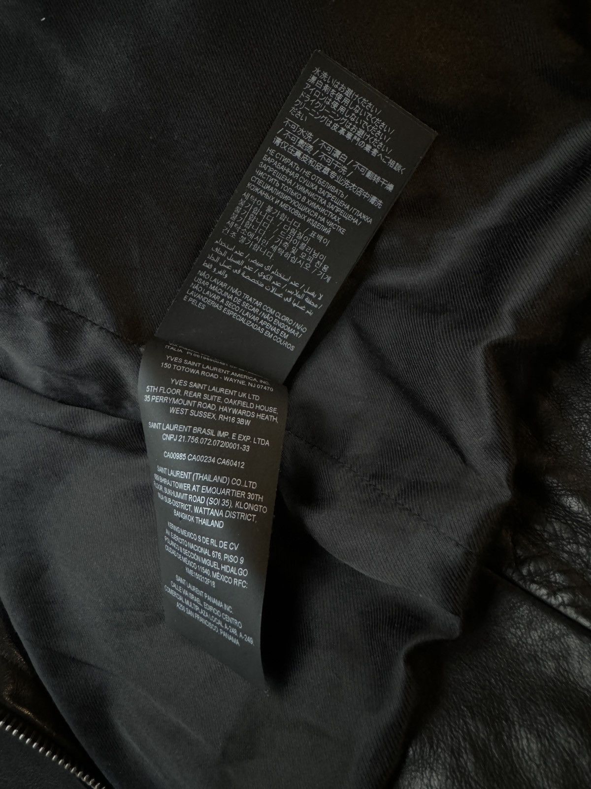 Anthony Vaccarello × Saint Laurent Paris Men’s Cropped Leather Jacket (2022) Size US M / EU 48-50 / 2 - 8 Thumbnail