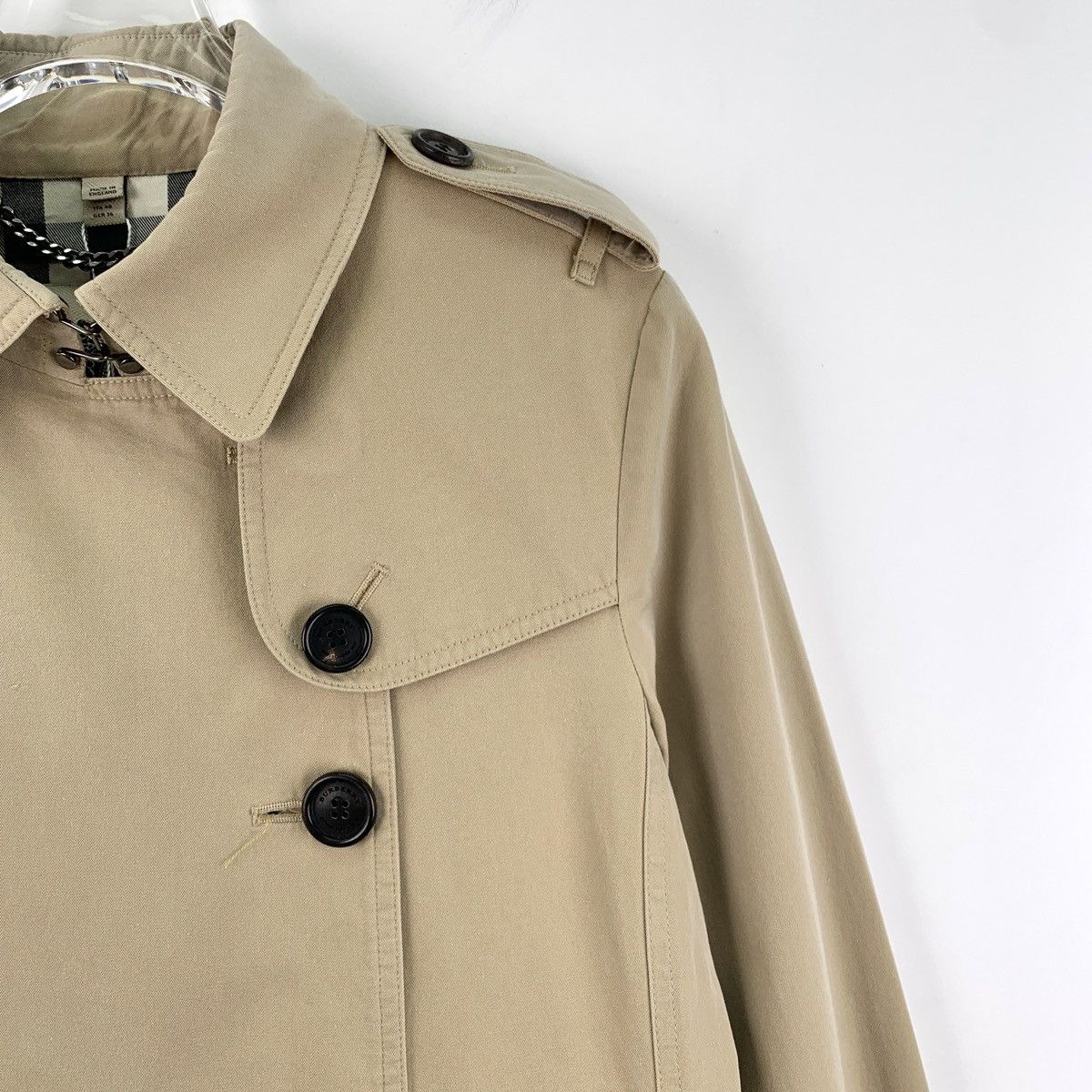 Burberry Burberry Khaki Cotton Belted Section Trench Coat Size S / US 4 / IT 40 - 3 Thumbnail