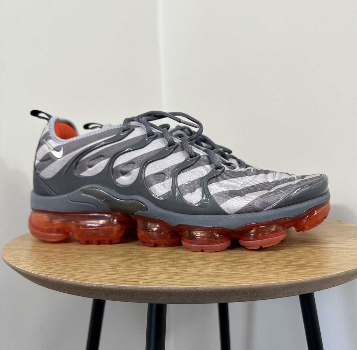 Nike Air VaporMax Plus Wolf Grey Striped Sneakers Shoes