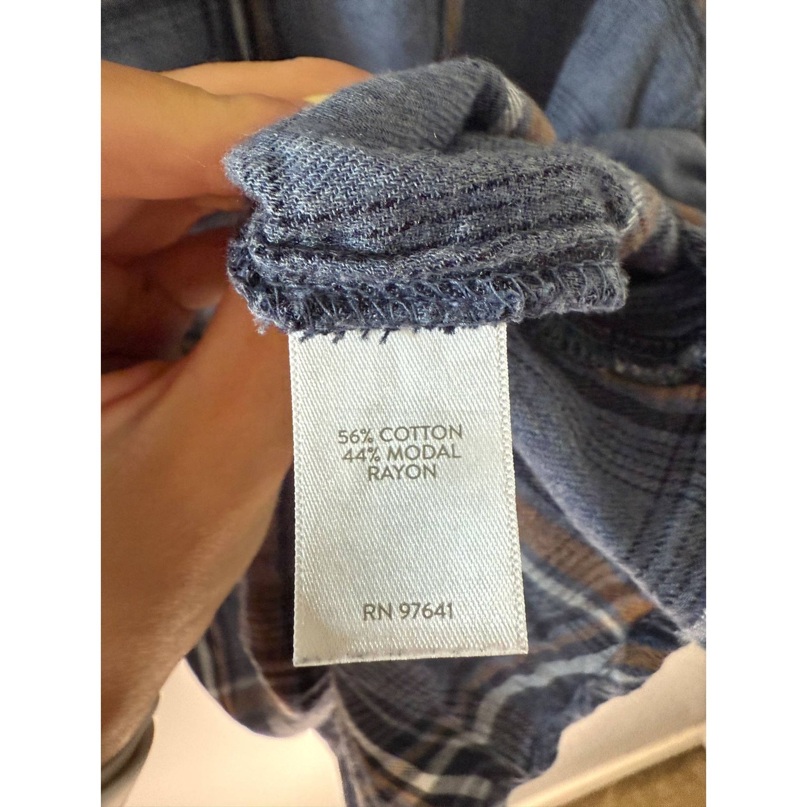 Other J. Jill 3/4 Sleeve Plaid Flannel Blouse Navy Women's M Size M / US 6-8 / IT 42-44 - 3 Thumbnail