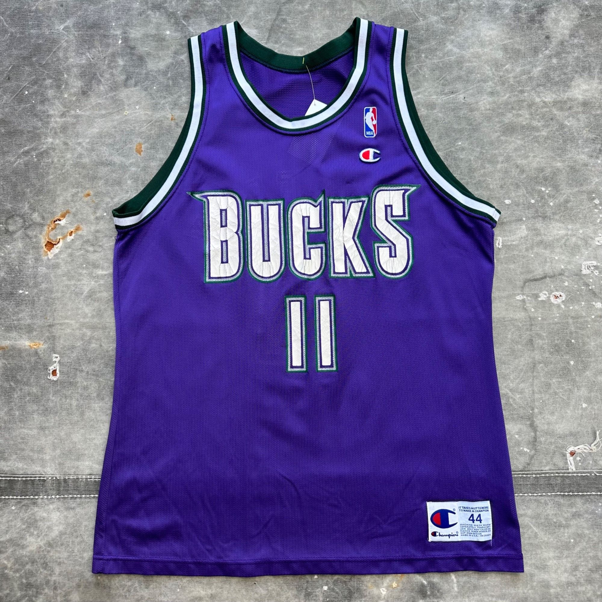 Vintage Milwaukee Bucks Champion on sale Jersey L