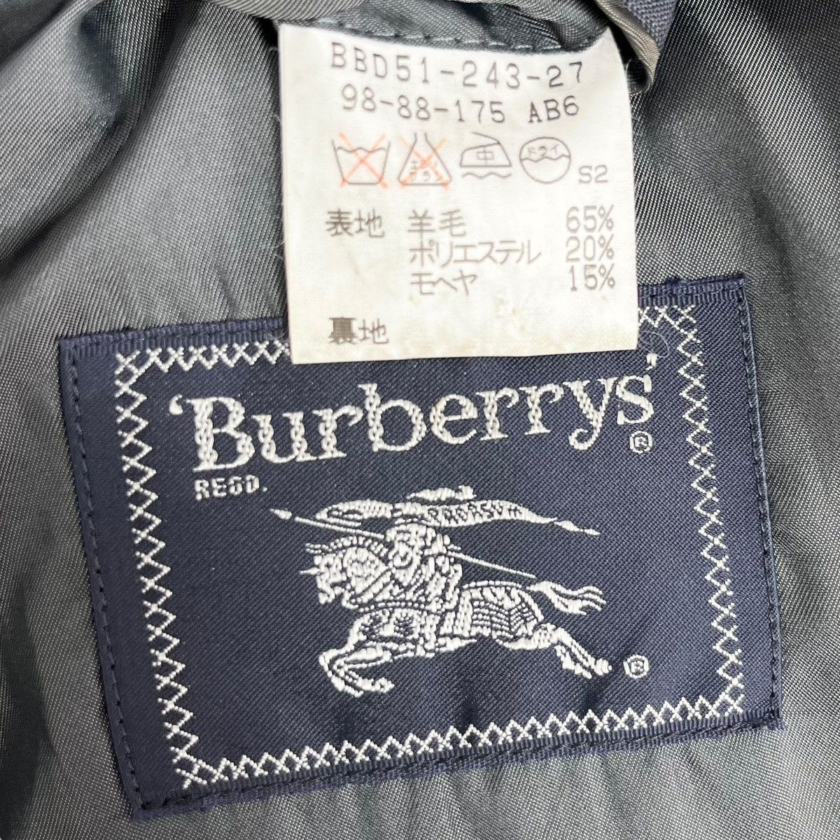Burberry × Vintage Vintage 90’s Burberrys Wool & Mohair Men’s Blazer Jacket Size US M / EU 48-50 / 2 - 9 Thumbnail
