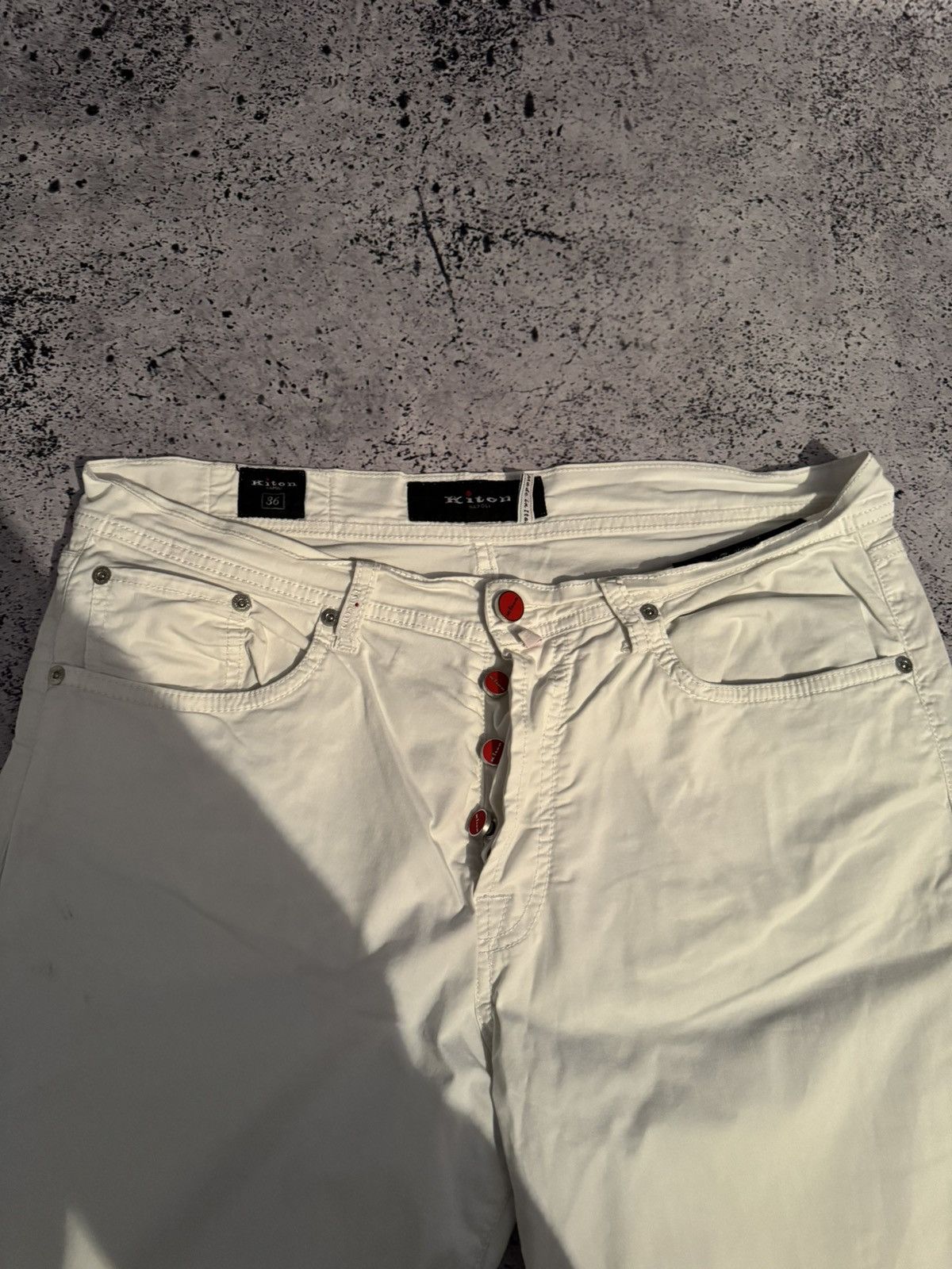 Kiton Kiton Pants Men’s 36 White Size US 36 / EU 52 - 6 Thumbnail