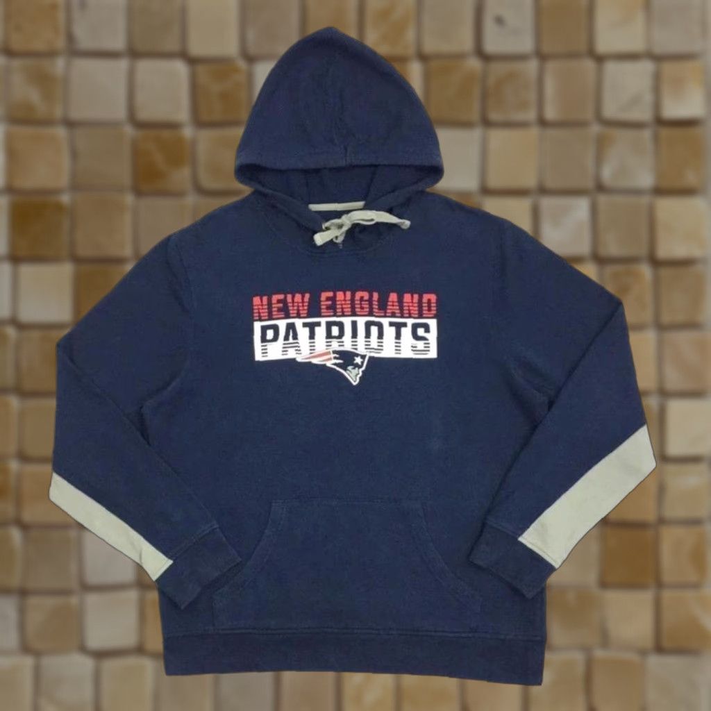 NFL NFL New England Patriots Hoodie Logo Graphic Navy Blue Large Size US L / EU 52-54 / 3 - 1 Thumbnail