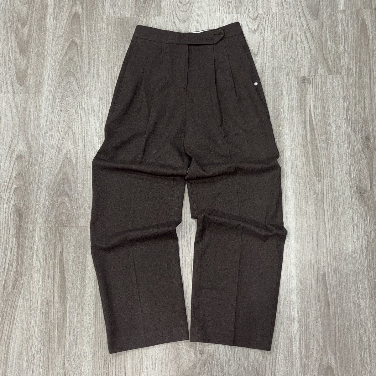 Other Womens Brown High Waisted Pleated Trousers Straight Leg Size 26" / US 2 / IT 38 - 4 Thumbnail
