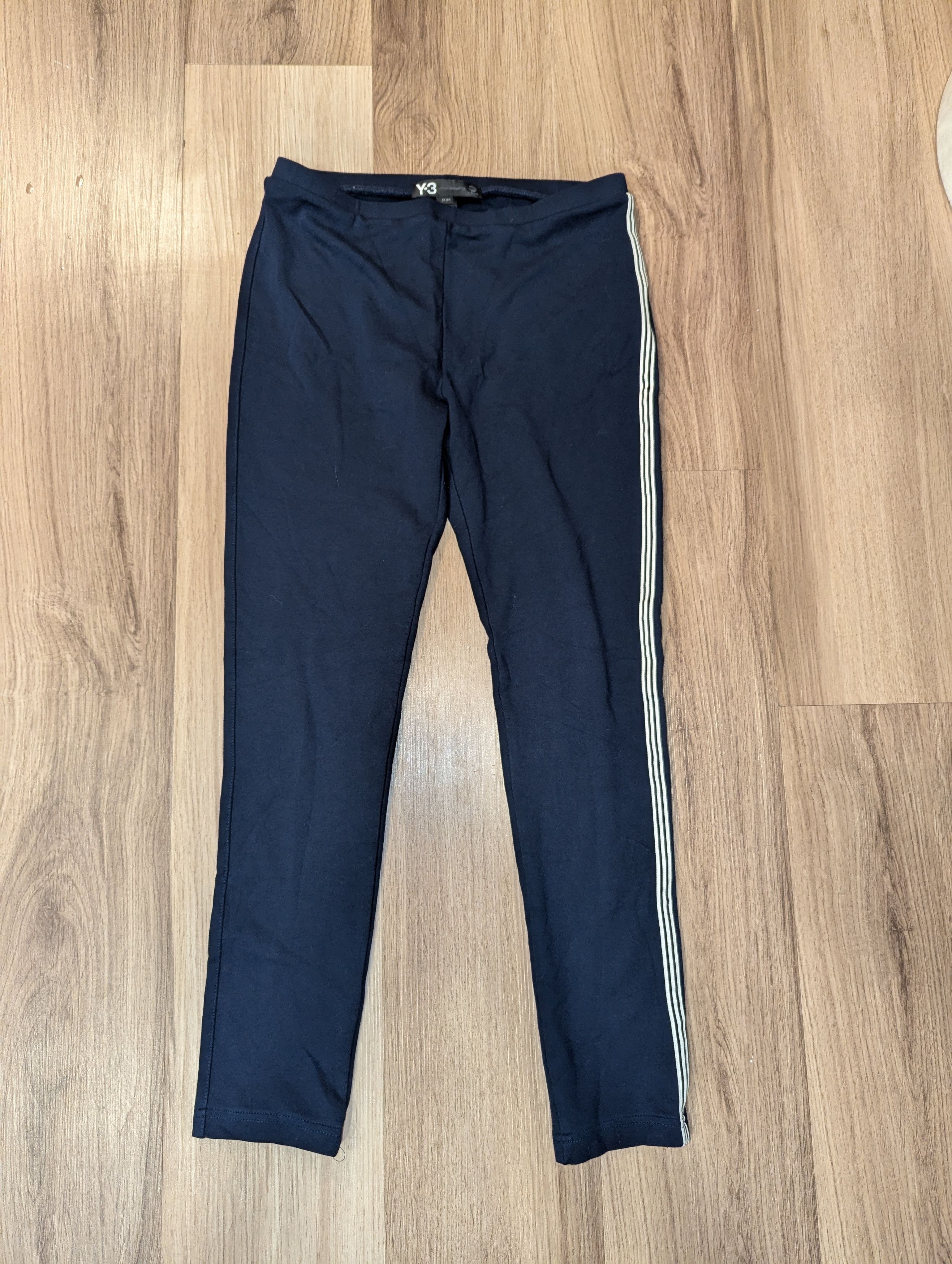 Y-3 Y-3 Leggings Women Medium (Small, 27") Navy Yoga Stretch Size 27" / US 4 / IT 40 - 1 Thumbnail