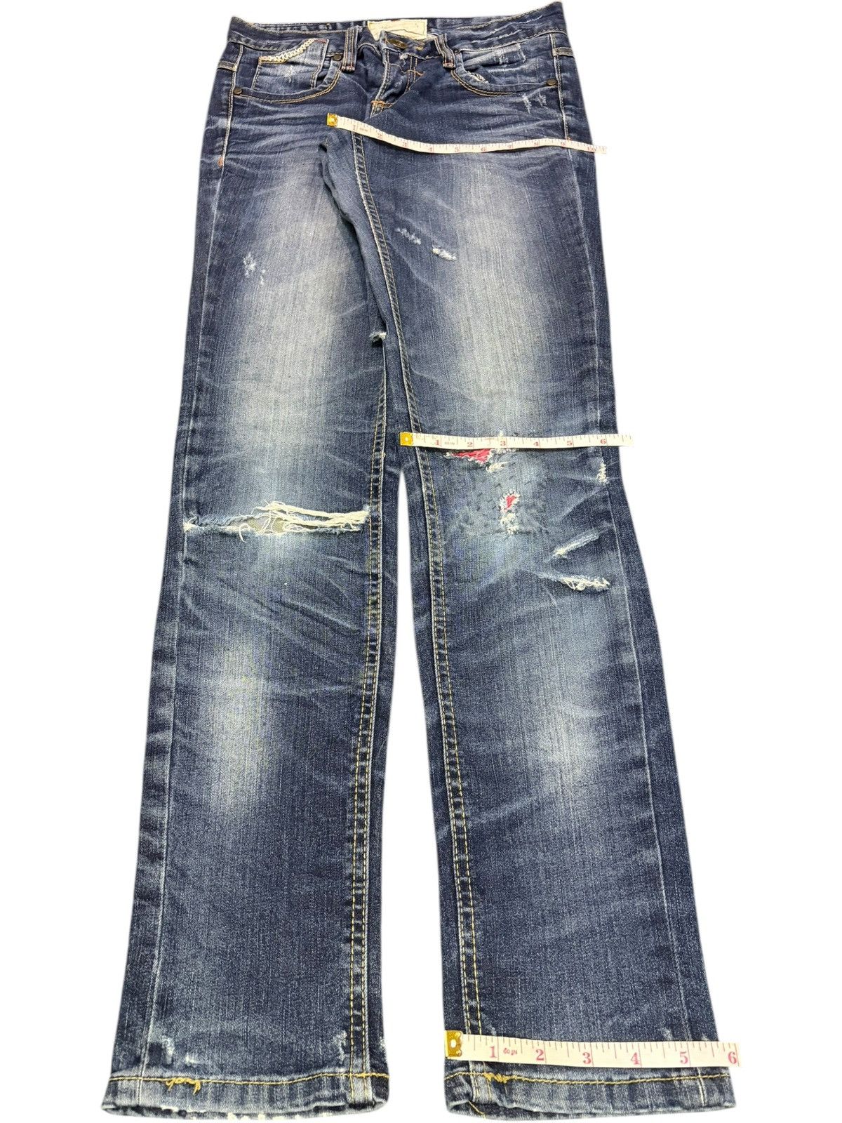 A.P.C. Vintage Y2K Lolita Patches Distressed Jeans Size 28" / US 6 / IT 42 - 8 Thumbnail