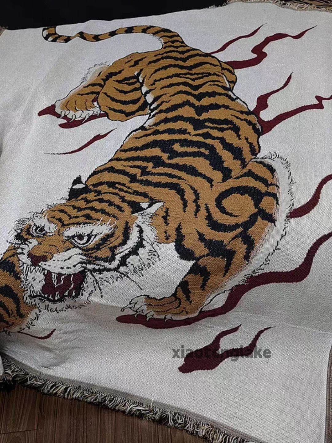 Designer × Japanese Brand × Vintage Utility outdoor pattern graphic tiger tapestry blanket Size ONE SIZE - 3 Thumbnail