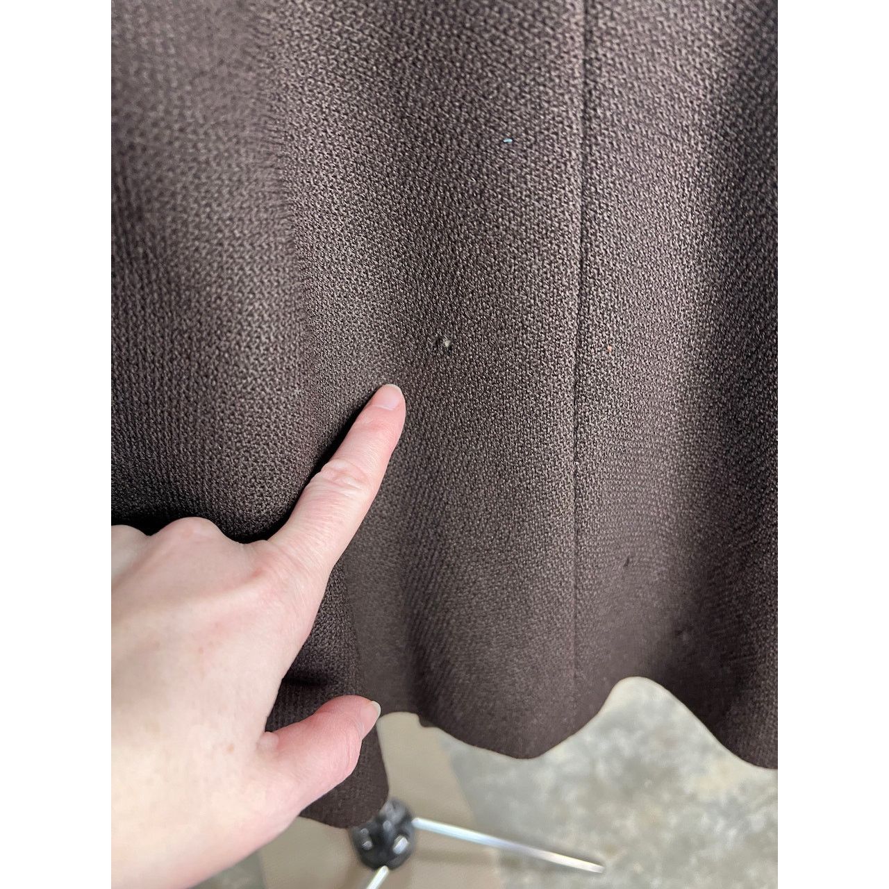 Vintage swing coat brown fur collar vintage 1960s brown tan Size L / US 10 / IT 46 - 6 Thumbnail