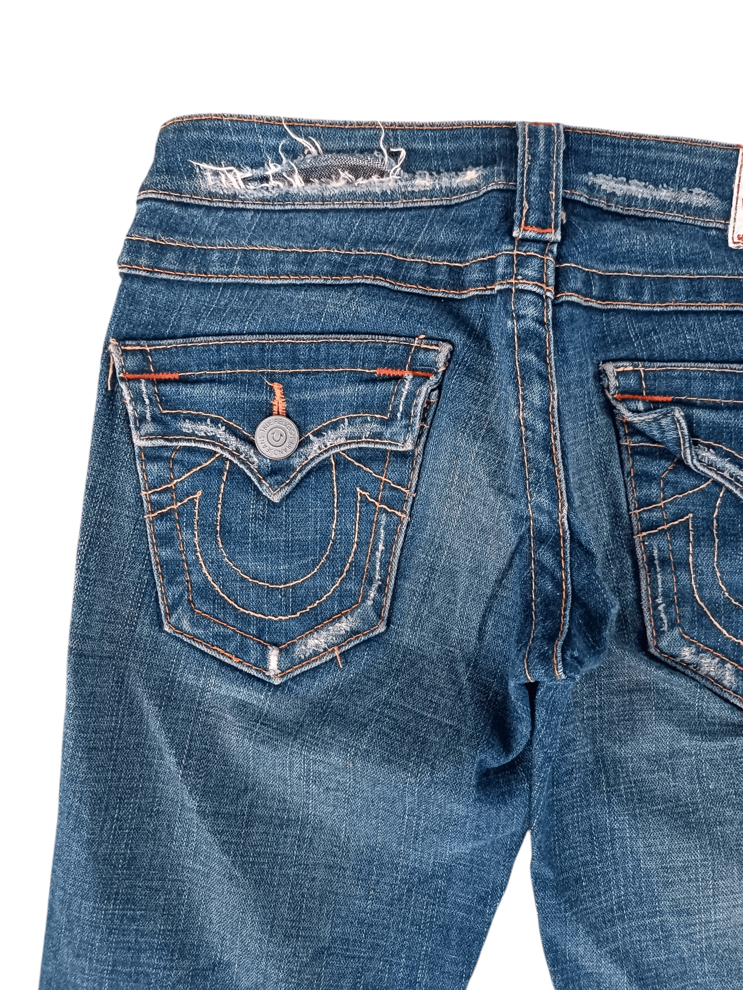 True Religion × Vintage True Religion ひ Joey Flare Distressed Unisex Jeans Size US 28 / EU 44 - 19 Thumbnail