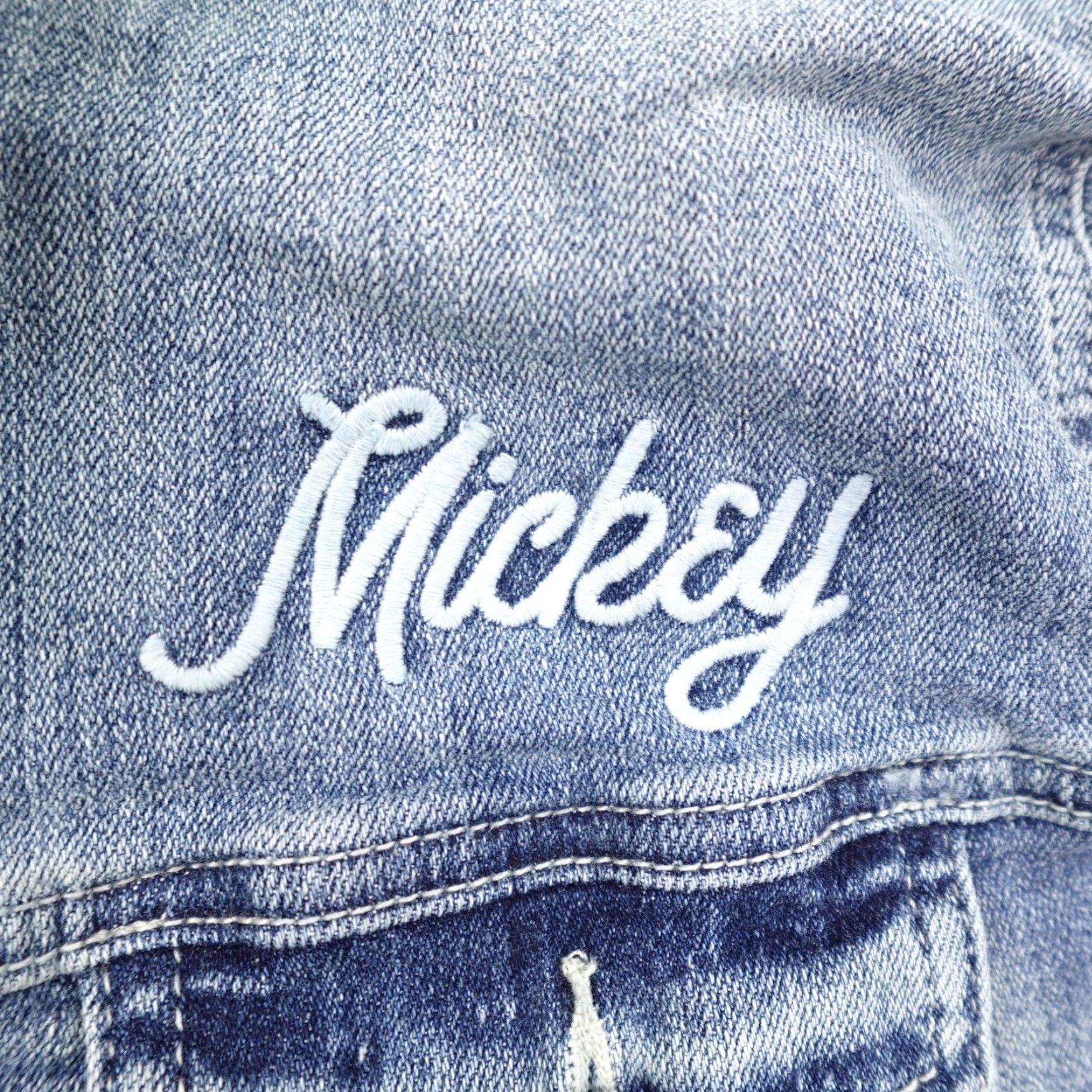 Disney Disney Torrid Jacket Womens 1X Blue Denim Jean Mickey Rainbow Pride Coat NEW Size 40" / US 18 - 4 Thumbnail