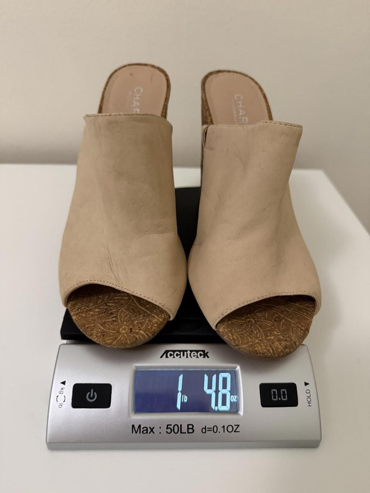 Other Charles by Charles David Beige Suede Peep Toe Mules Size US 8 / IT 38 - 7 Thumbnail